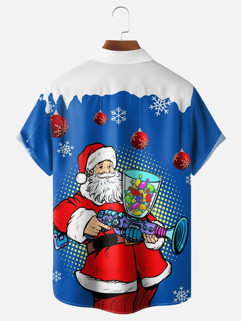 Men's Christmas Funny Graphic Short Sleeve Hawaiian Shirt